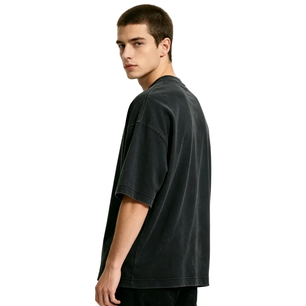 Alexander Wang Boxy Tee W Graphic Washed Black - Image 4