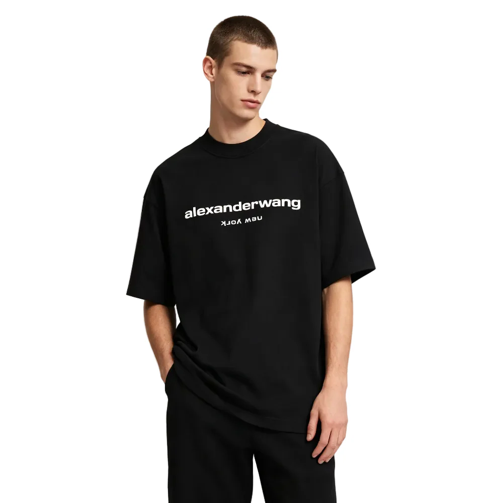 Alexander Wang Puff Logo Tee Black - Image 3