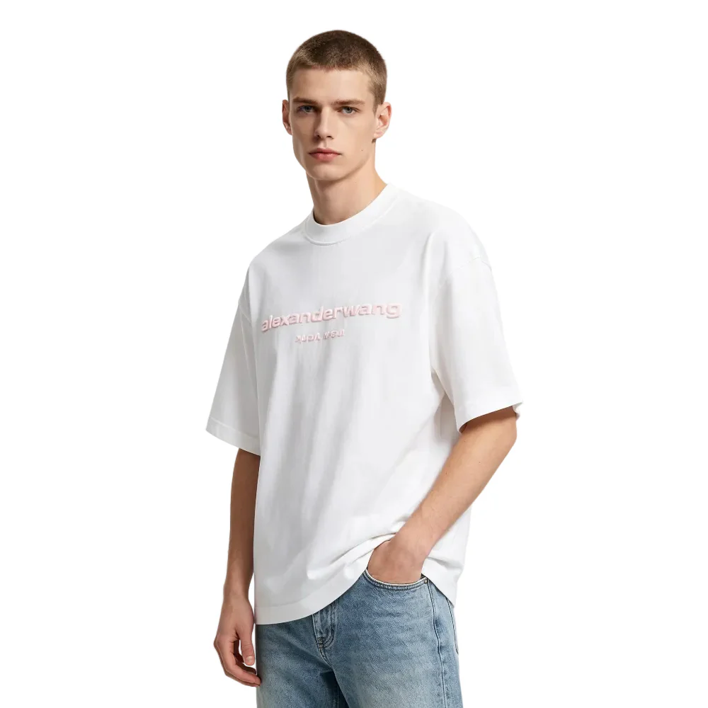 Alexander Wang Puff Logo Tee White - Image 3