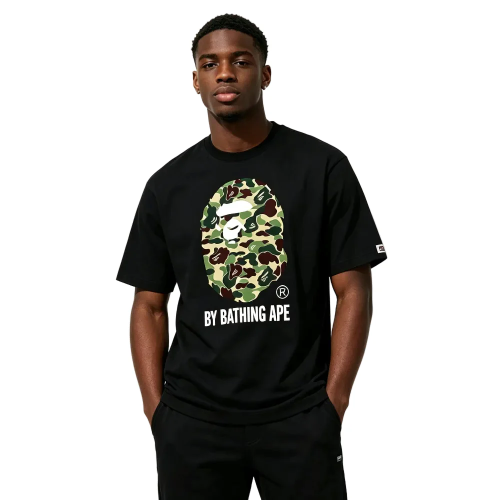 BAPE ABC Camo By Bathing Ape Tee Black Green - Image 2