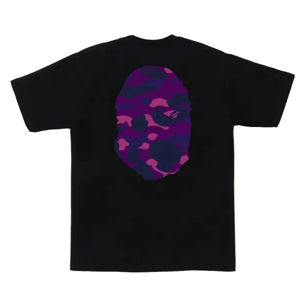 BAPE Color Camo Big Ape Head Tee Black Purple - Image 2