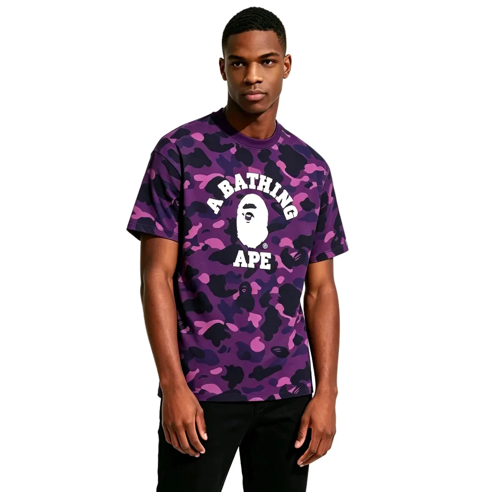 BAPE COLOR CAMO COLLEGE TEE PURPLE - Image 3