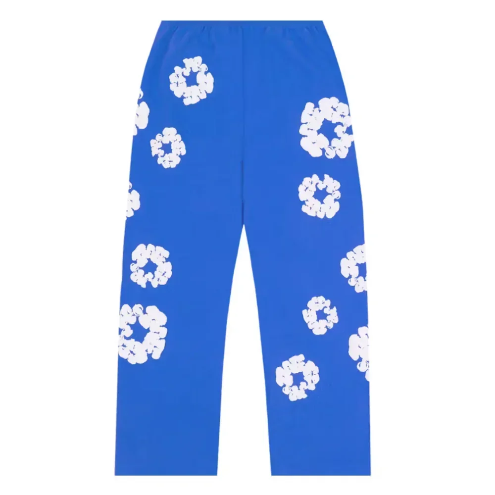 Denim Tears Cotton Wreath Baggy Sweatpants Blue - Image 2