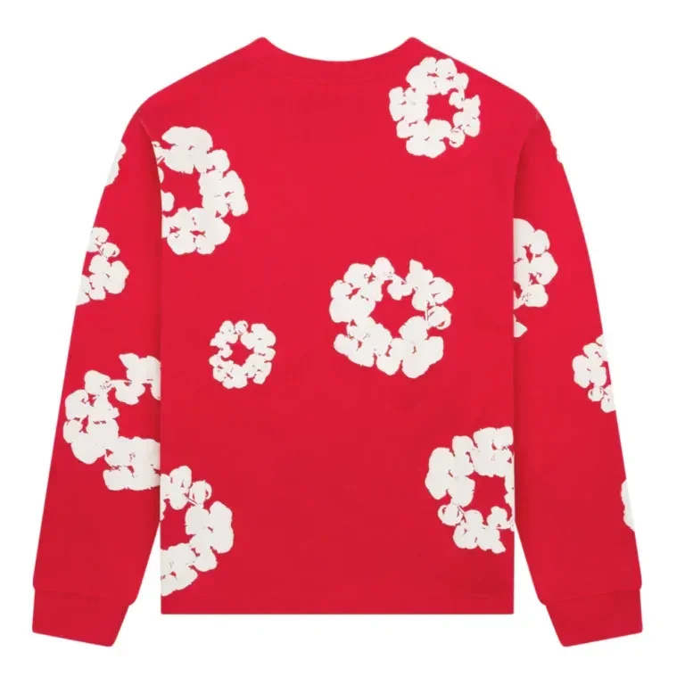 Denim Tears Long Sleeve Cotton Wreath T-shirt Red - Image 2