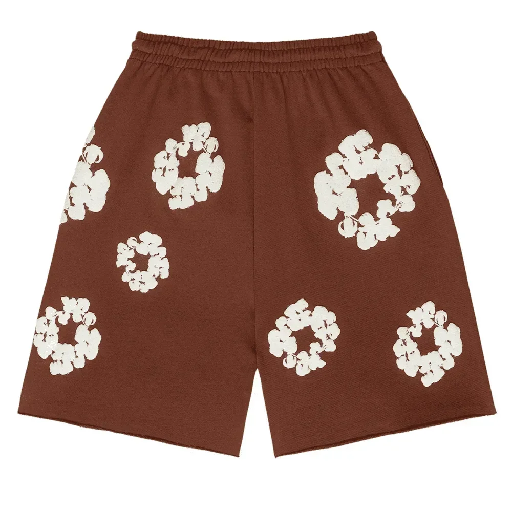 Denim Tears The Cotton Wreath Shorts Brown - Image 2