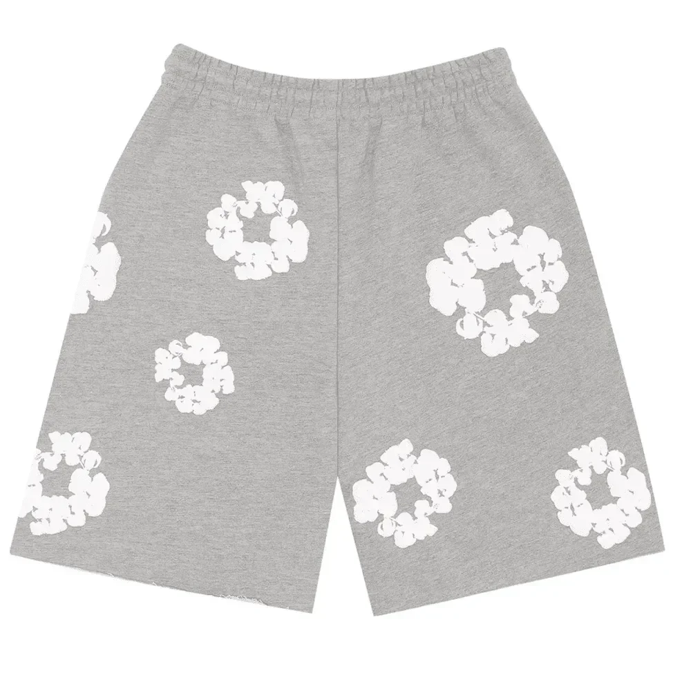 Denim Tears The Cotton Wreath Shorts Grey - Image 2