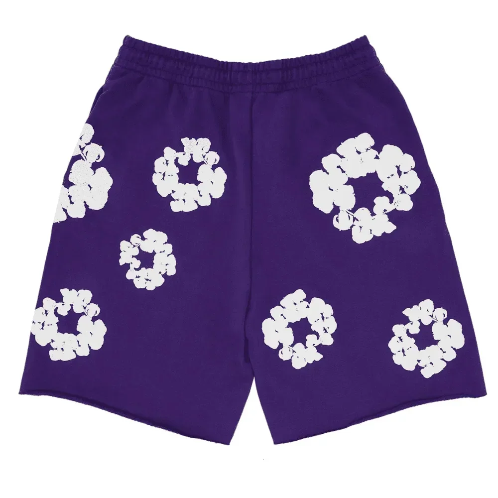 Denim Tears The Cotton Wreath Shorts Purple - Image 2