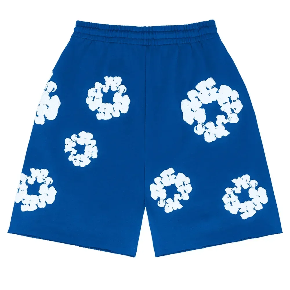 Denim Tears The Cotton Wreath Shorts Royal Blue - Image 2