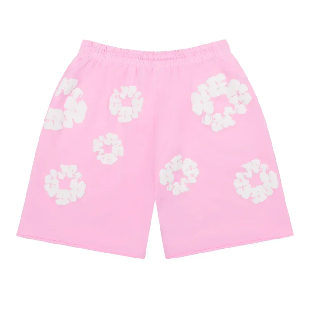 Denim Tears The Cotton Wreath Sweat Shorts Powder Pink - Image 2