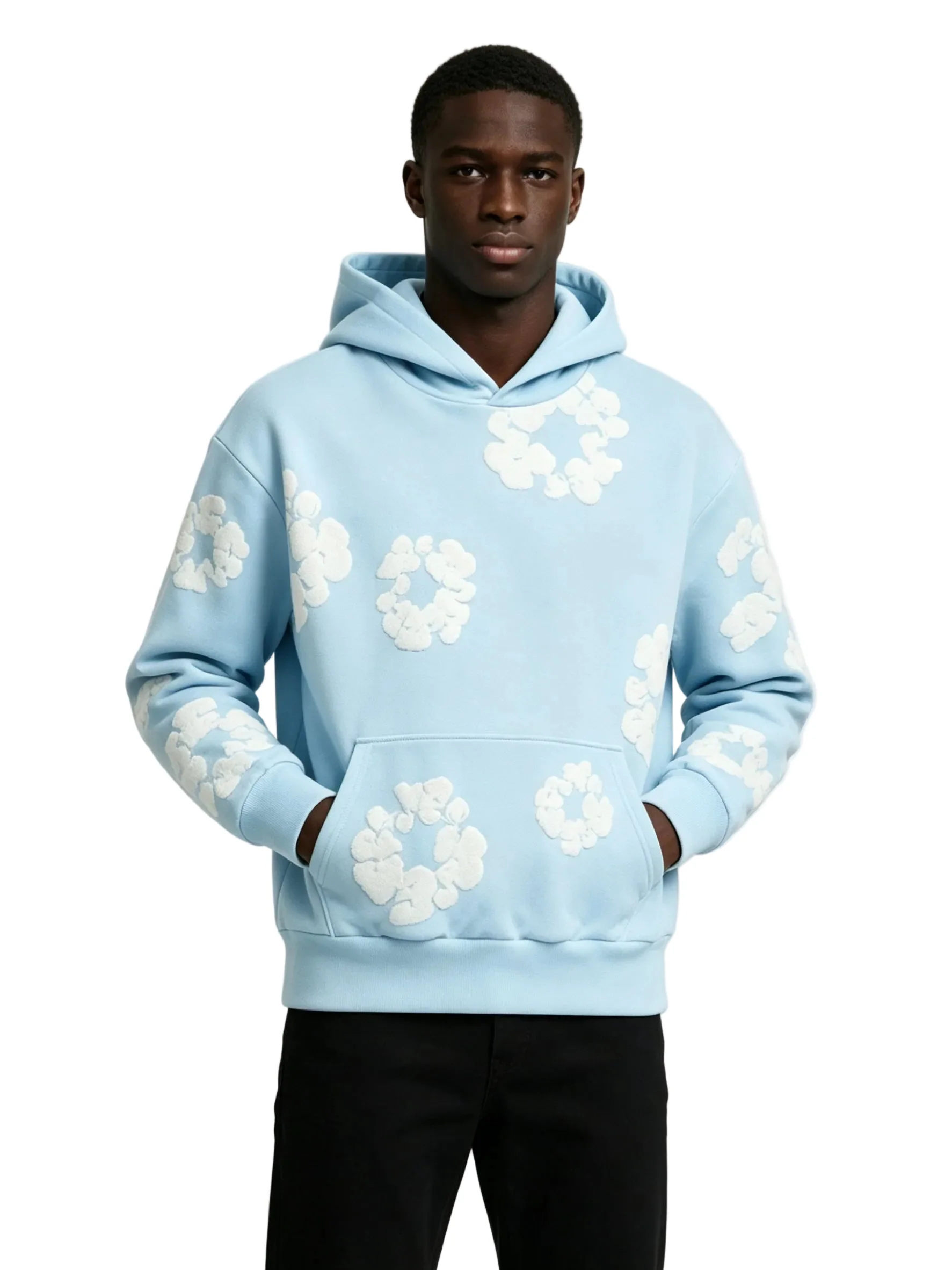 Denim Tears The Cotton Wreath Sweatshirt Powder Blue - Image 3