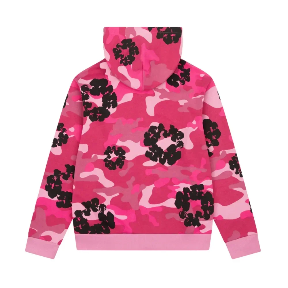 Denim Tears The Cotton Wreath Zip Sweatshirt Pink Camo - Image 2