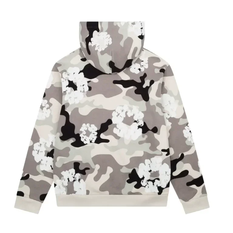 Denim Tears The Cotton Wreath Zip Sweatshirt White Camo - Image 2