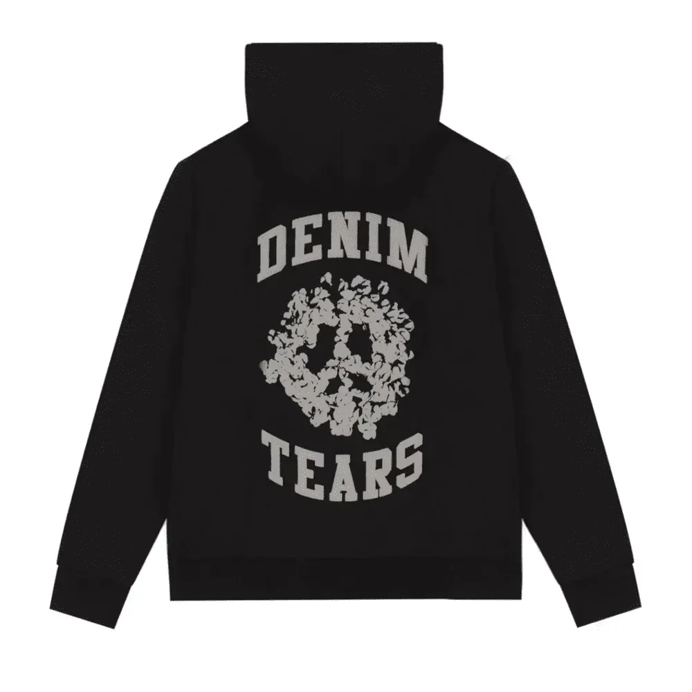 Denim Tears University Zip Hoodie Black - Image 2
