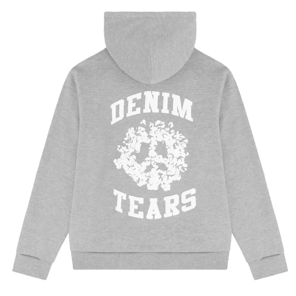 Denim Tears University Zip Hoodie Grey - Image 2