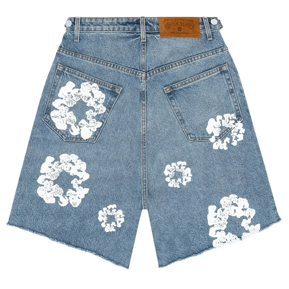 Denim Tears Wreath Jean Short Light Wash - Image 2