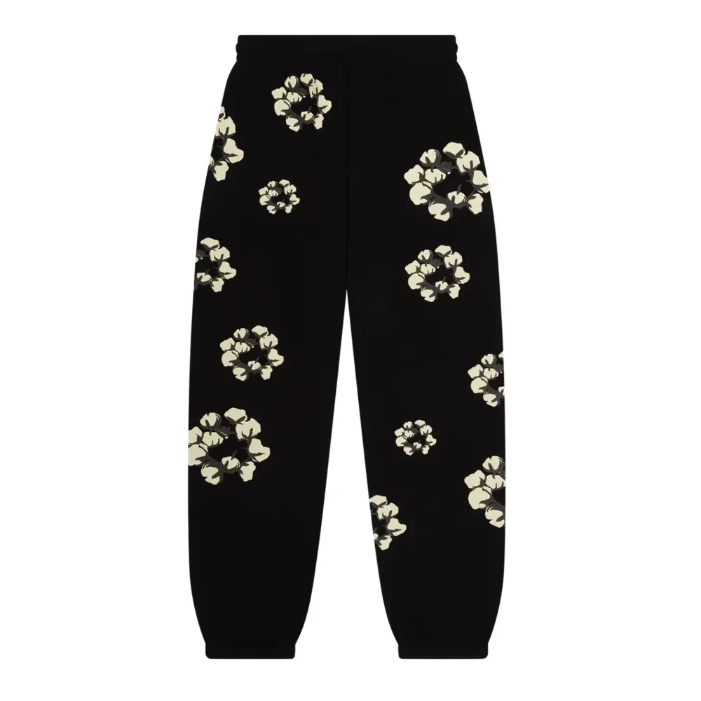 Denim Tears x CPFM Cactus Tears Wreath Sweatpants Black - Image 2