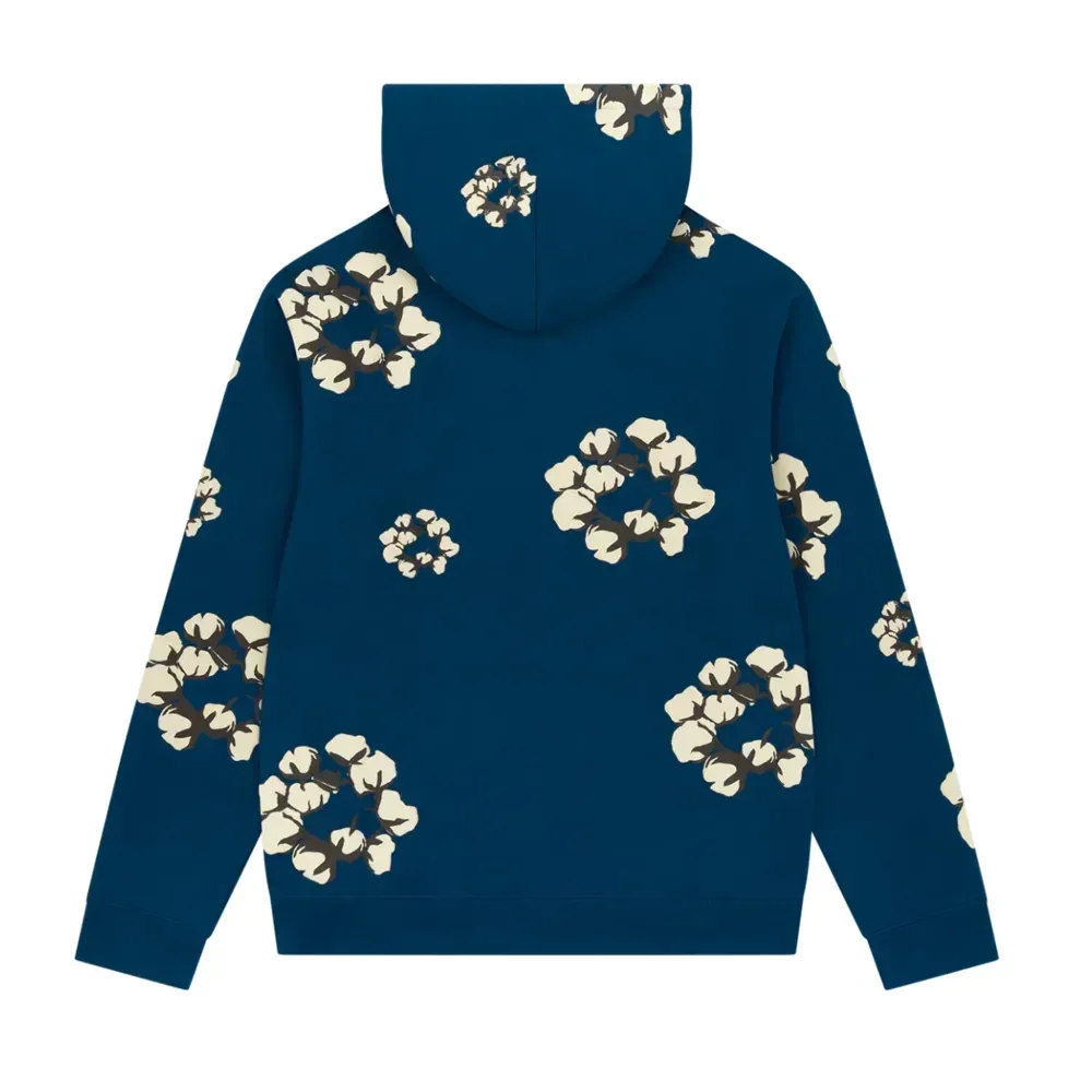 Denim Tears xCPFM Cactus Tears Wreath Hoodie Navy - Image 2