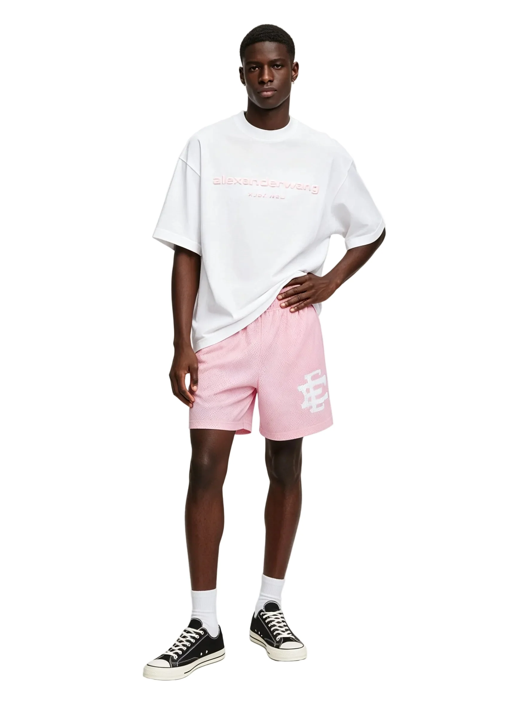 Eric Emanuel EE Akimbo Tyrrell Winston Short  Rose Quartz White - Image 2