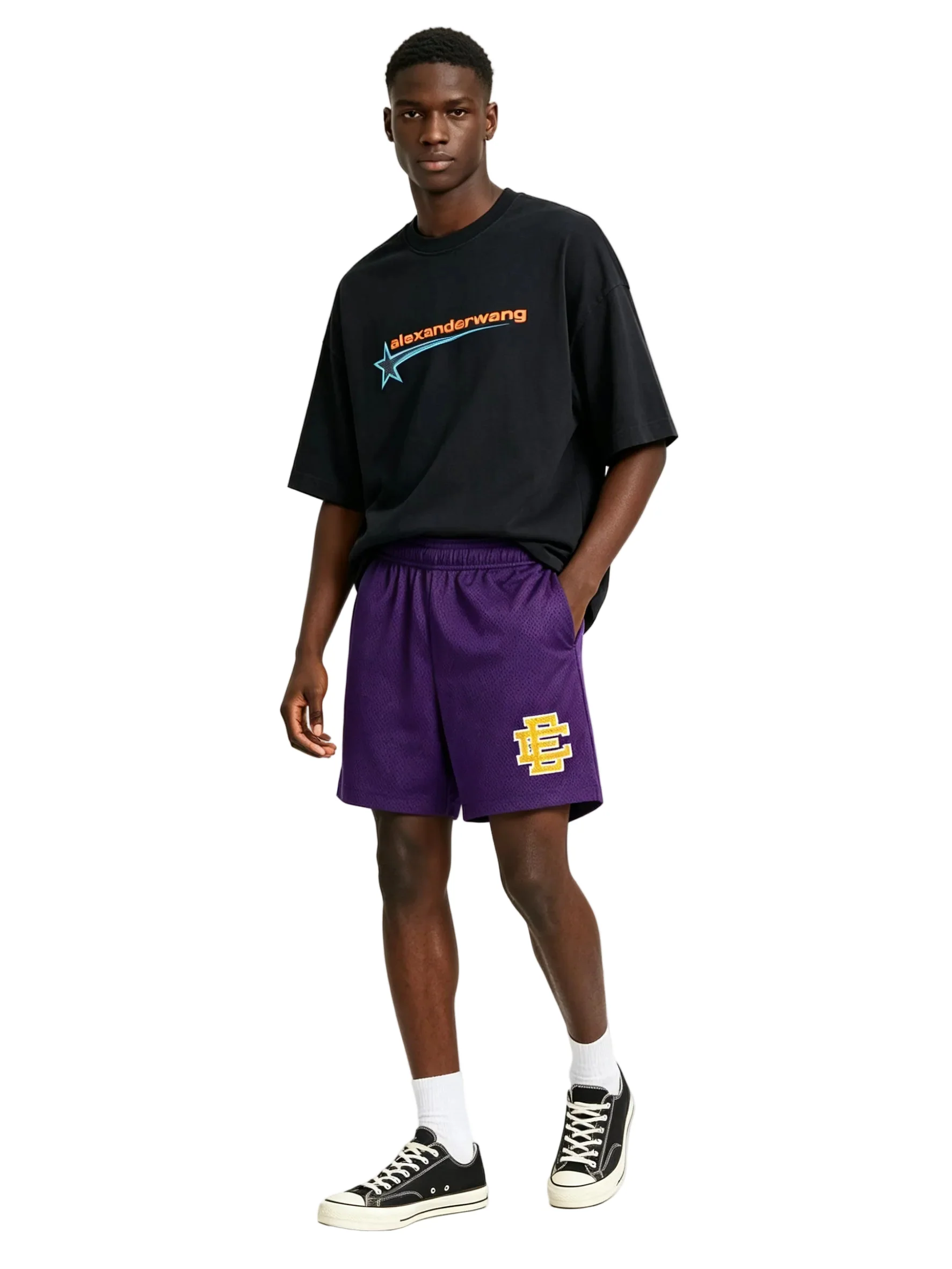 Eric Emanuel EE Basic Core Short Purple Yellow - Image 2