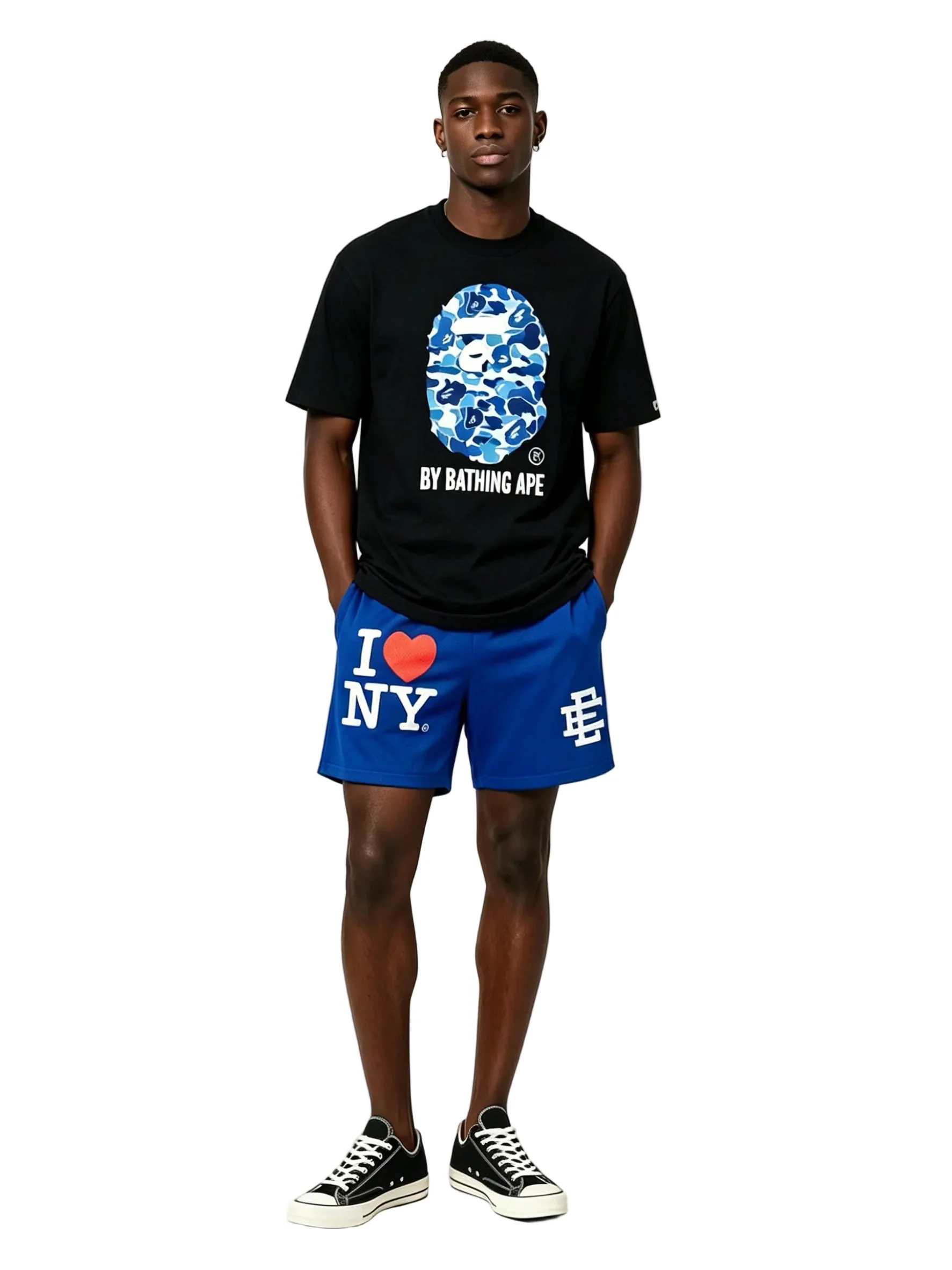 Eric Emanuel EE I Love New York Short  Royal Blue White - Image 2
