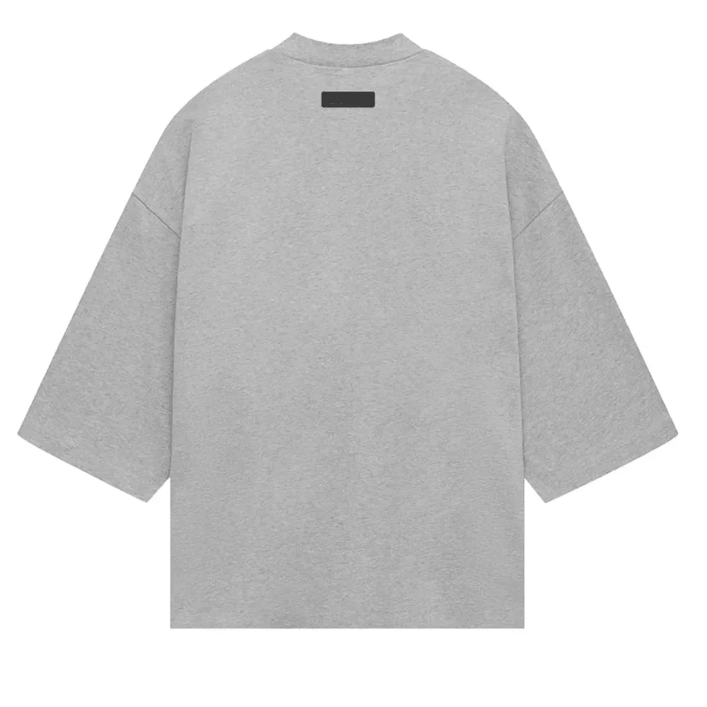 Fear Of God Essentials Heavy Jersey Football Tee Light Heather Grey - Image 2
