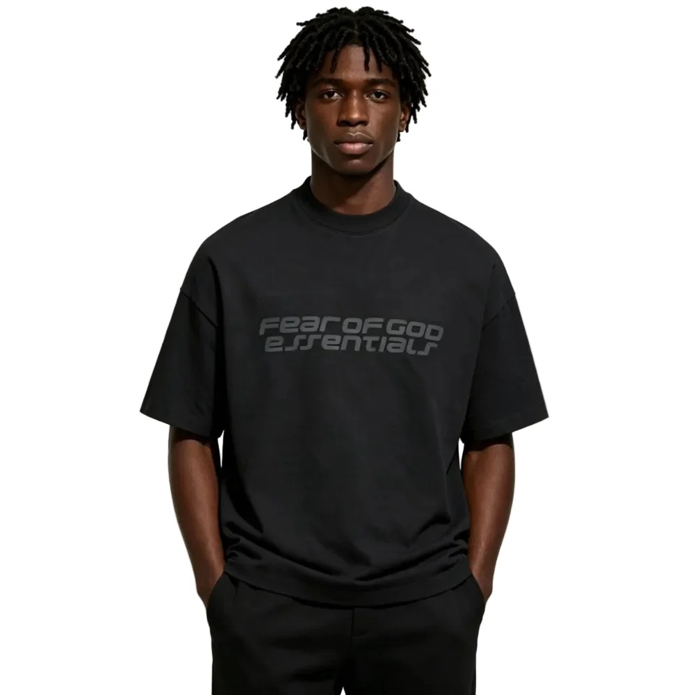 Fear of God Essentials 90s Short Sleeve Tee Vintage Black - Image 3