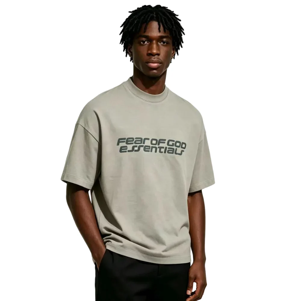 Fear of God Essentials 90s Tee Smoke Grey - Image 3