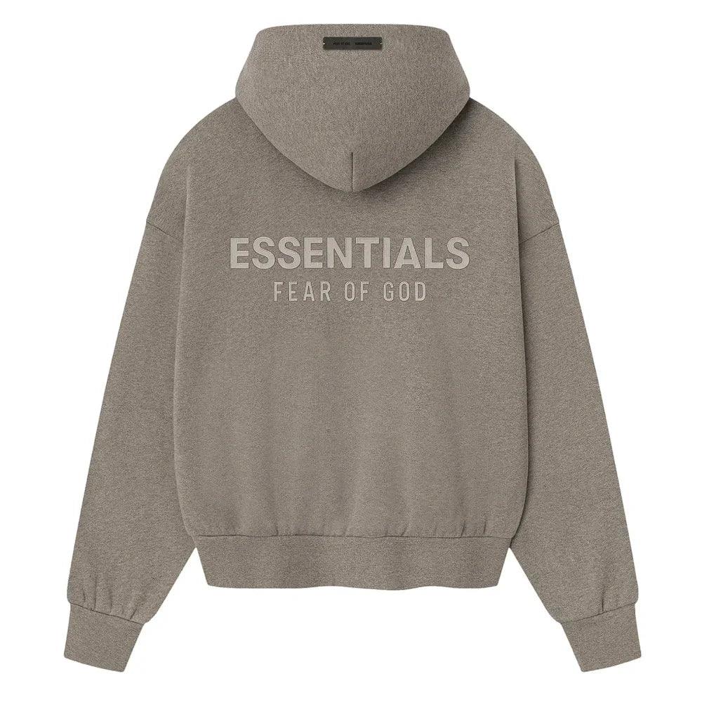 Fear of God Essentials Classic Fit Fleece Hoodie Homestead Heather - Image 2