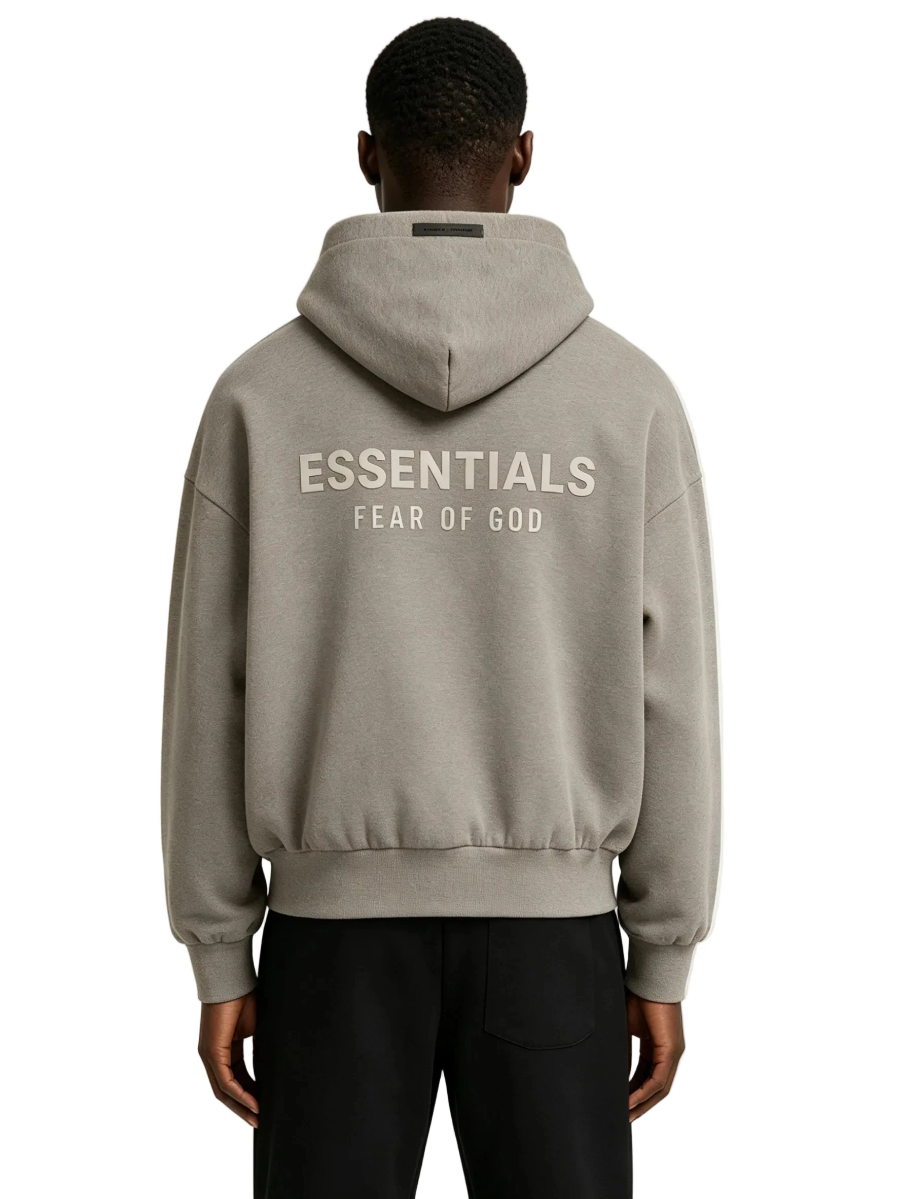 Fear of God Essentials Classic Fit Fleece Hoodie Homestead Heather - Image 4