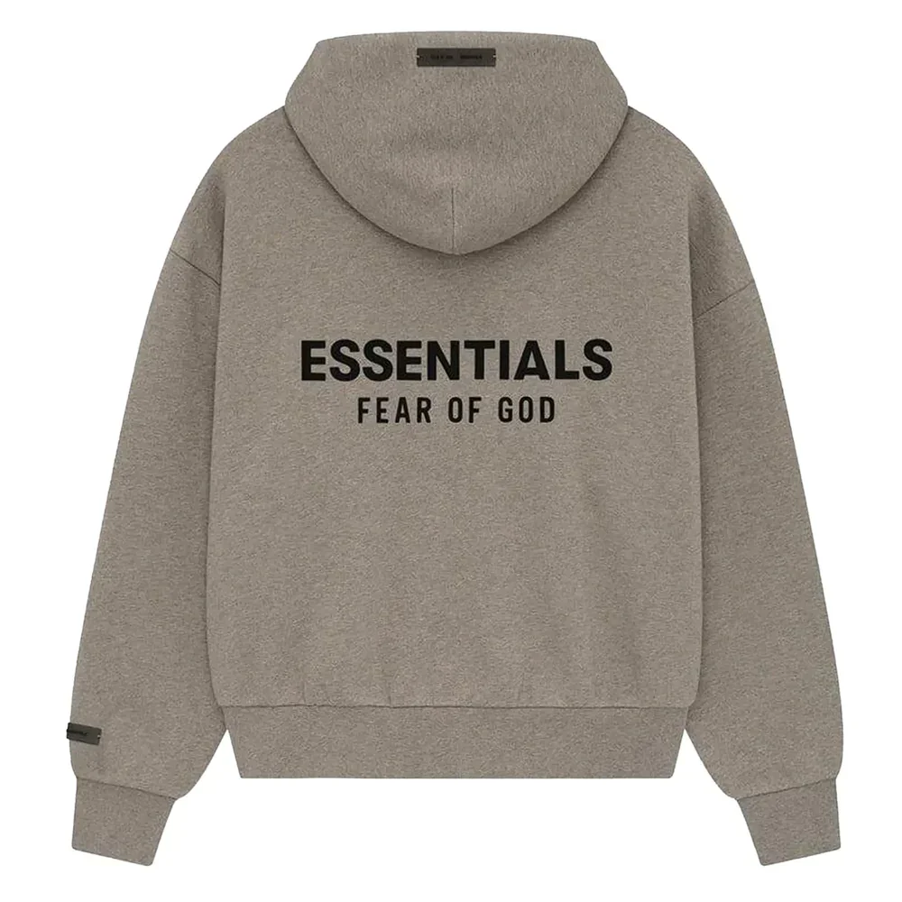 Fear of God Essentials Classic Fit Fleece Hoodie Homestead Heather - Image 2