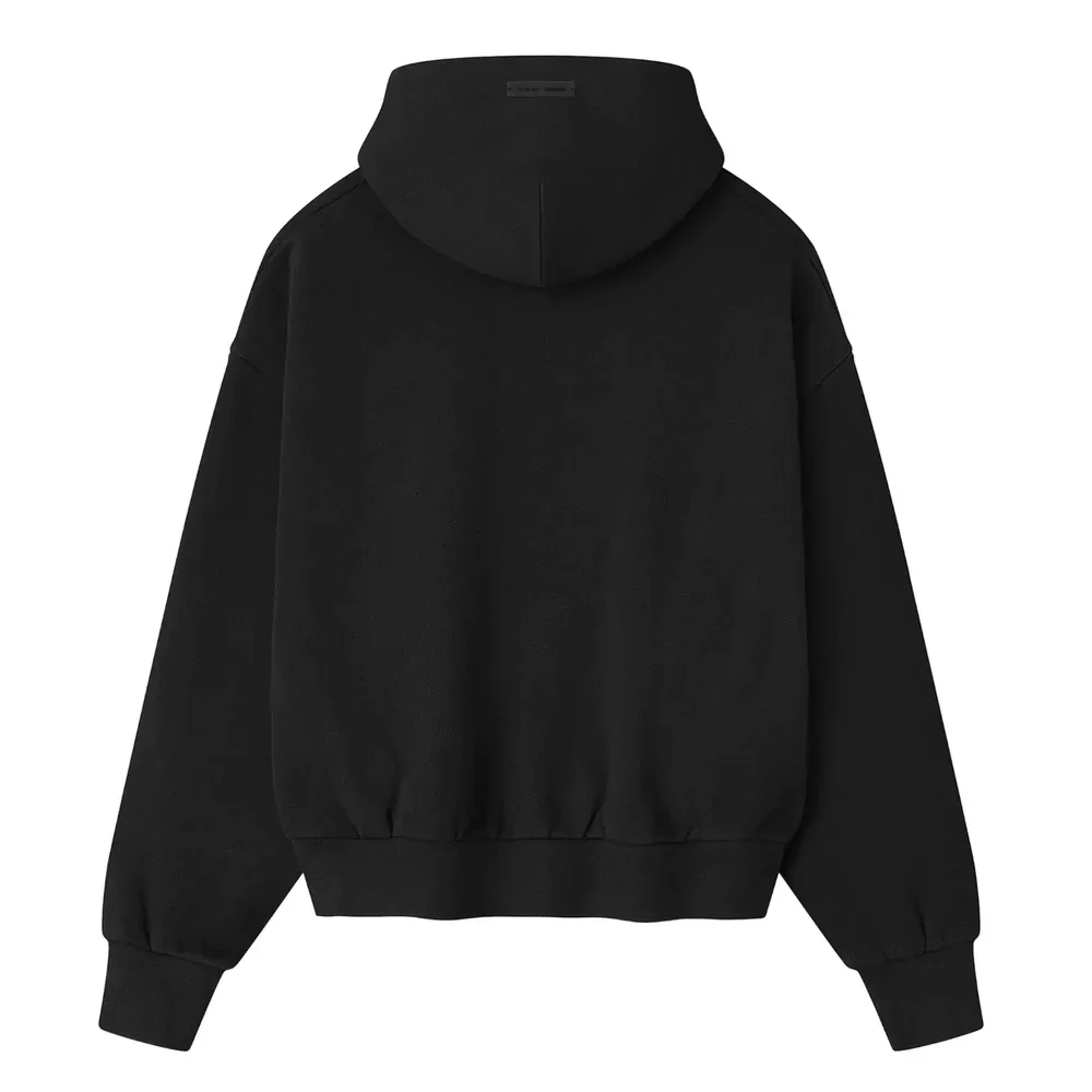 Fear of God Essentials Classic Fleece Hoodie Vintage Black - Image 2