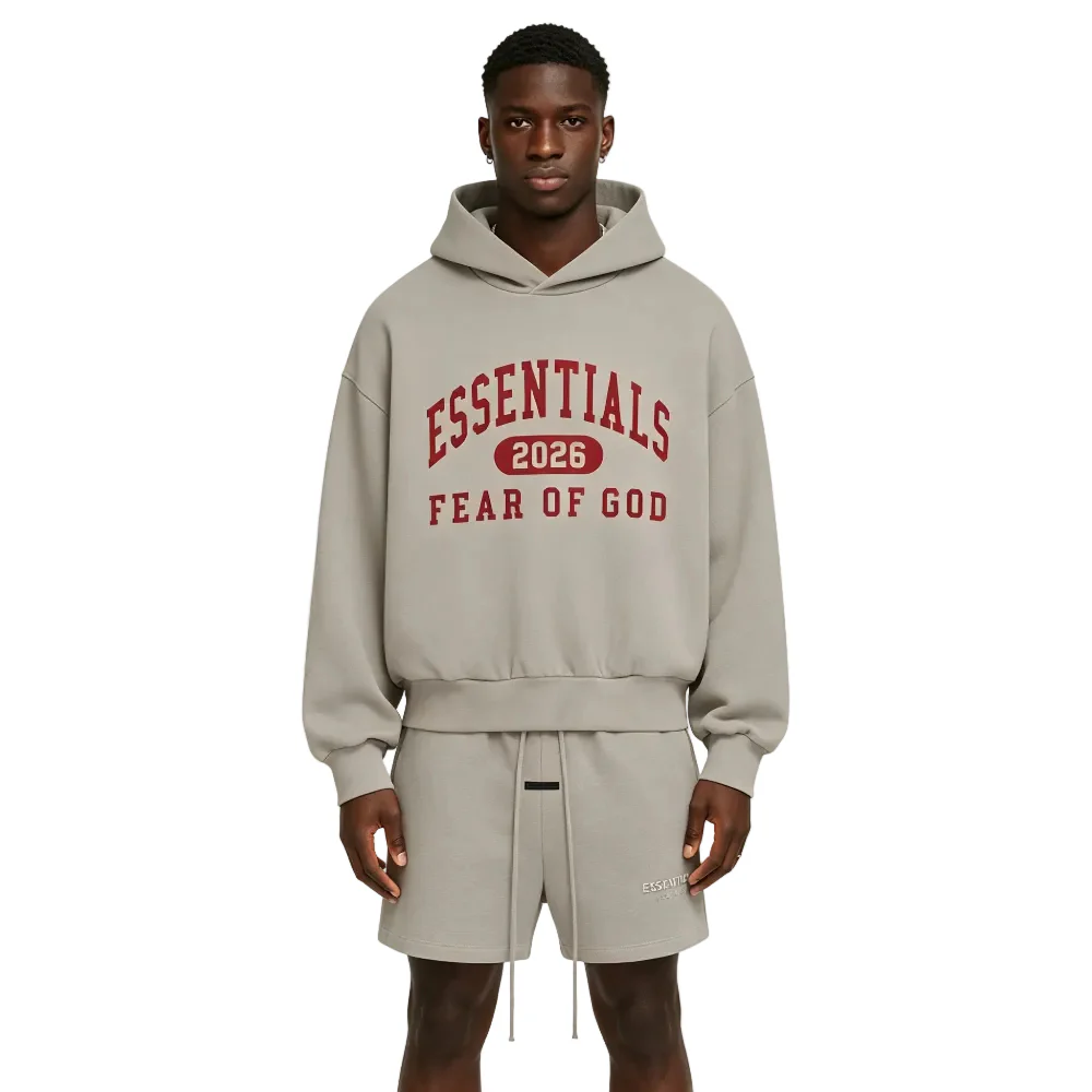 Fear of God Essentials Classic Fleece Sweatshort Homestead Heather - Image 3