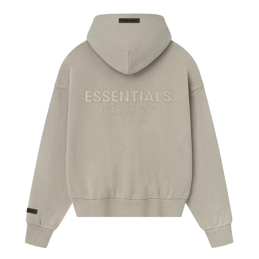 Fear of God Essentials Classic Full Zip Hoodie Timber - Image 2