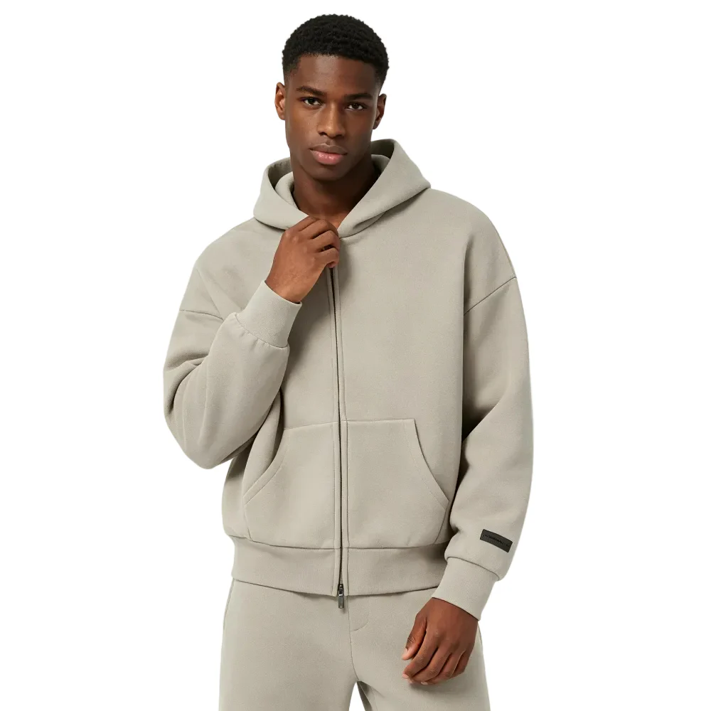 Fear of God Essentials Classic Full Zip Hoodie Timber - Image 3