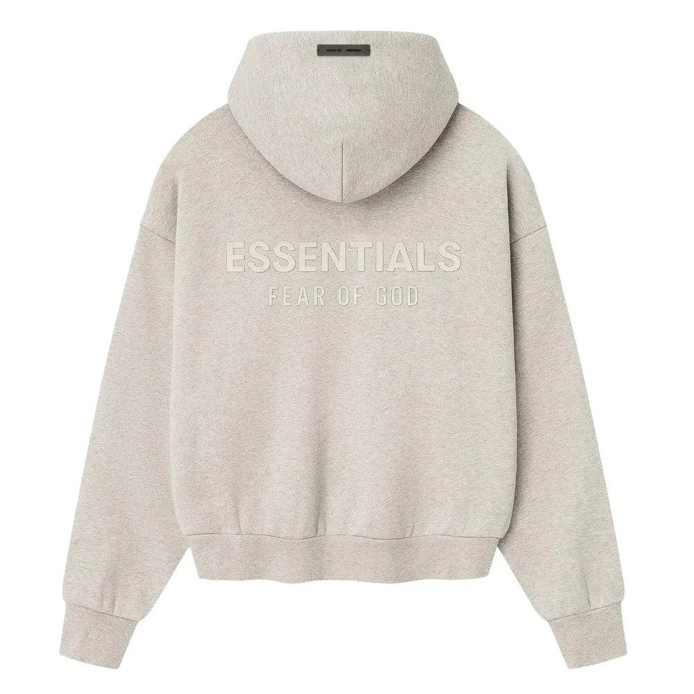 Fear of God Essentials Classic Hoodie Heather Stone - Image 2