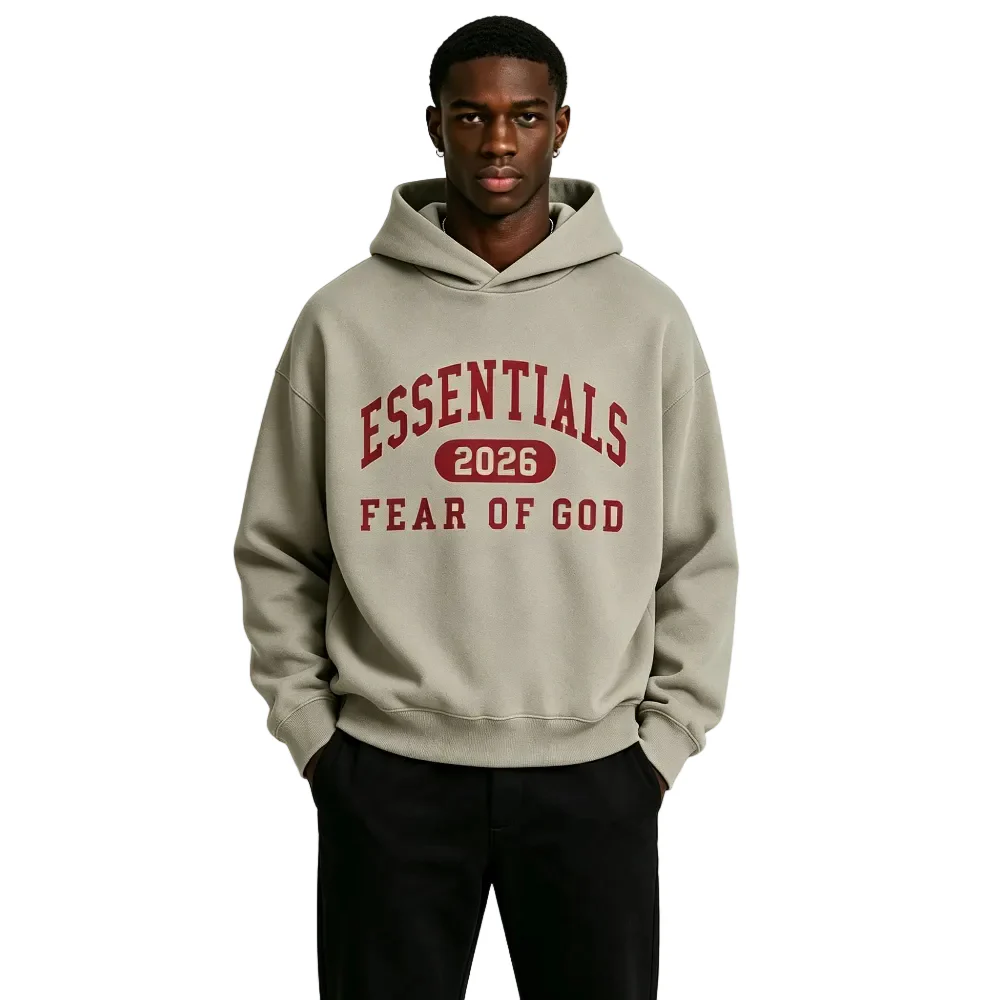 Fear of God Essentials Classic Hoodie Smoke Grey - Image 3