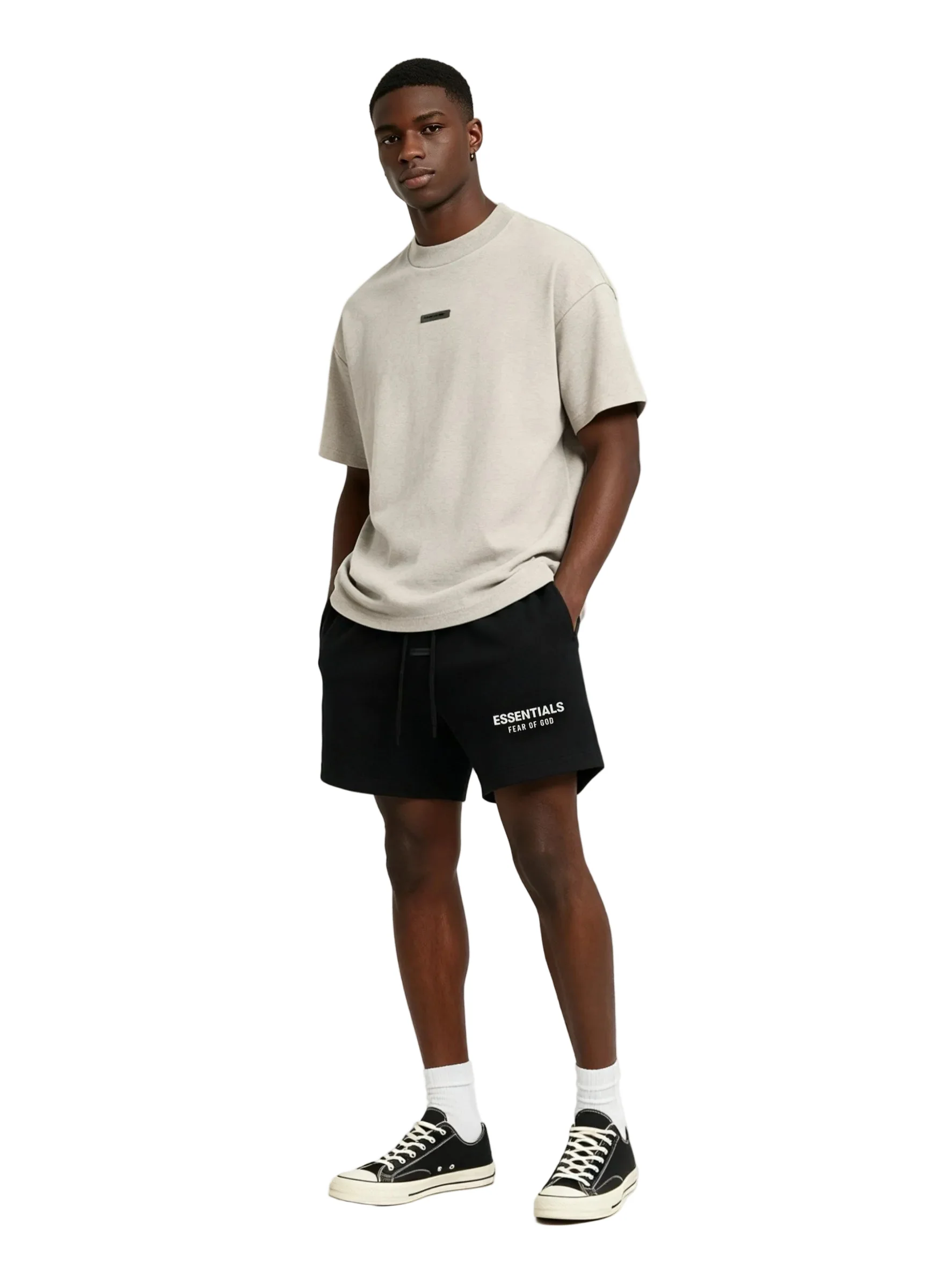 Fear of God Essentials Classic Sweatshort Jet Black - Image 3