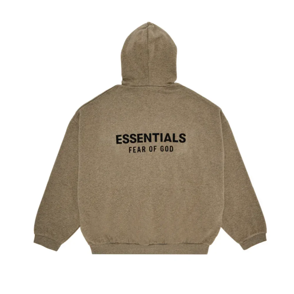 Fear of God Essentials Fleece Hoodie II Heather Gray FW24 - Image 2