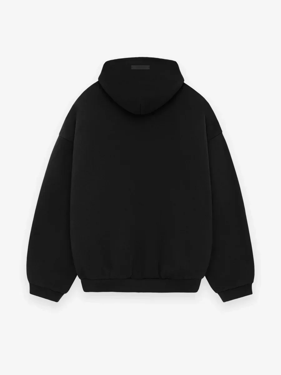 Fear of God Essentials Fleece II Hoodie Black FW24 - Image 2