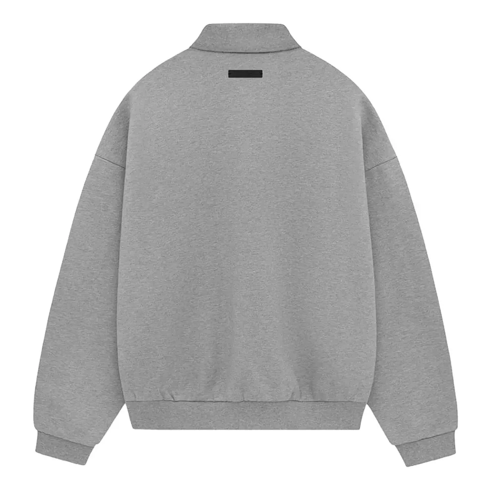 Fear of God Essentials Fleece Polo Dark Heather - Image 2
