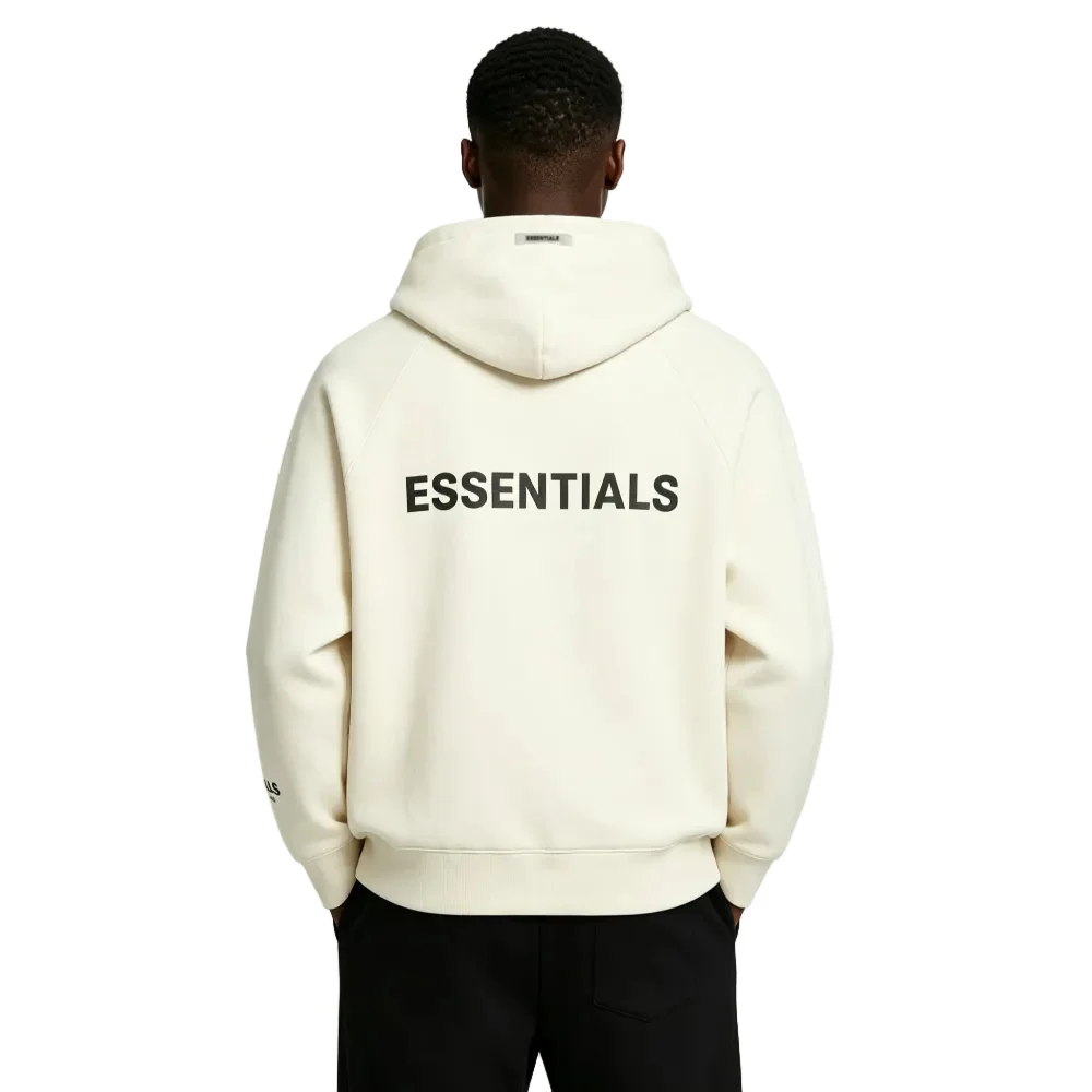 Fear of God Essentials Full Zip Hoodie Cream - Image 4