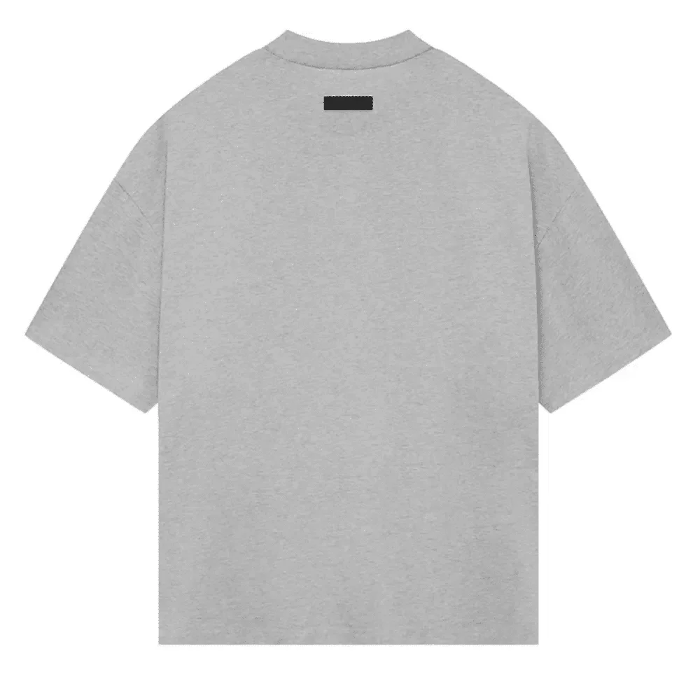 Fear Of God Essentials Heavy Jersey Crewneck T-Shirt Light Heather Grey - Image 2