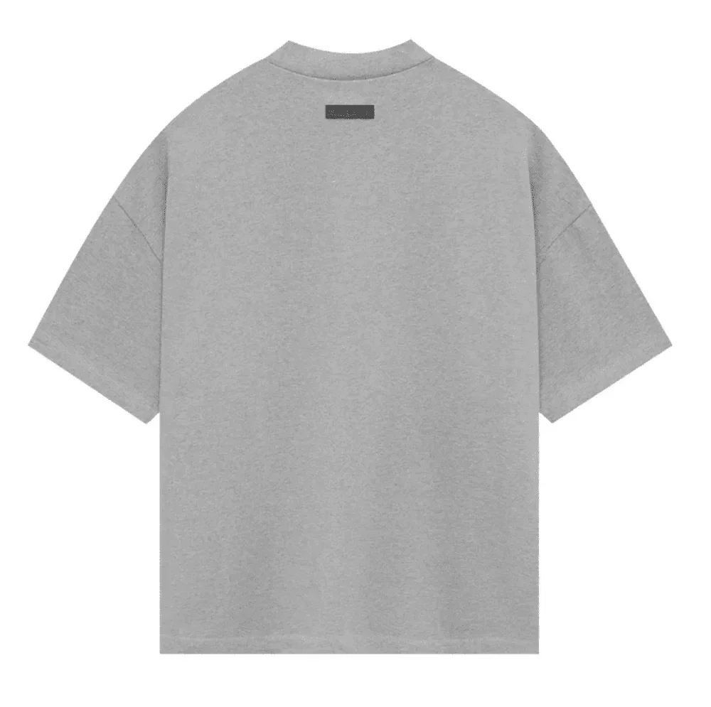 Fear of God Essentials Heavy Jersey Short-Sleeve Tee Dark Heather Oatmeal - Image 2