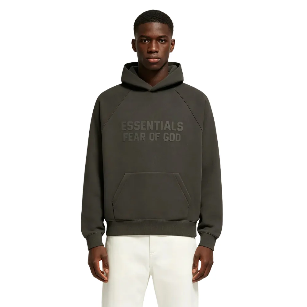 Fear of God Essentials Hoodie Off Black - Image 3