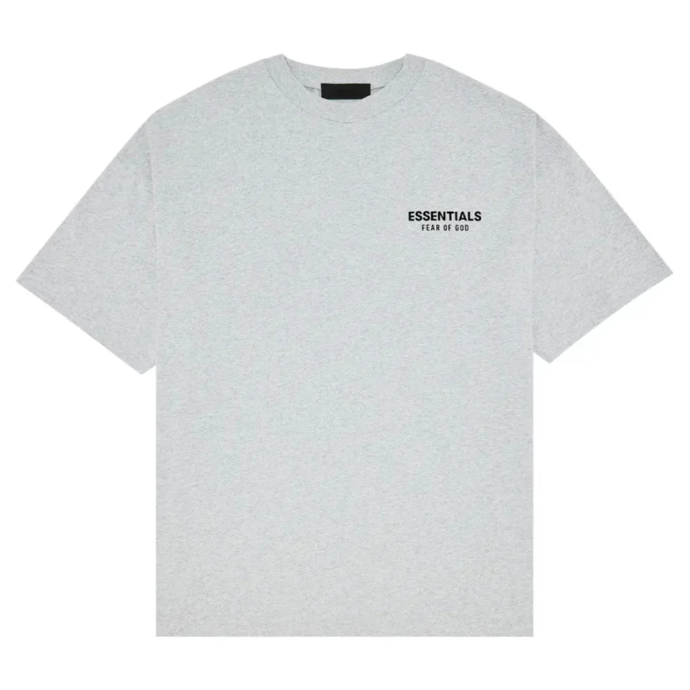 Fear of God Essentials Jersey Crewneck Tee Light Heather Grey - Image 2