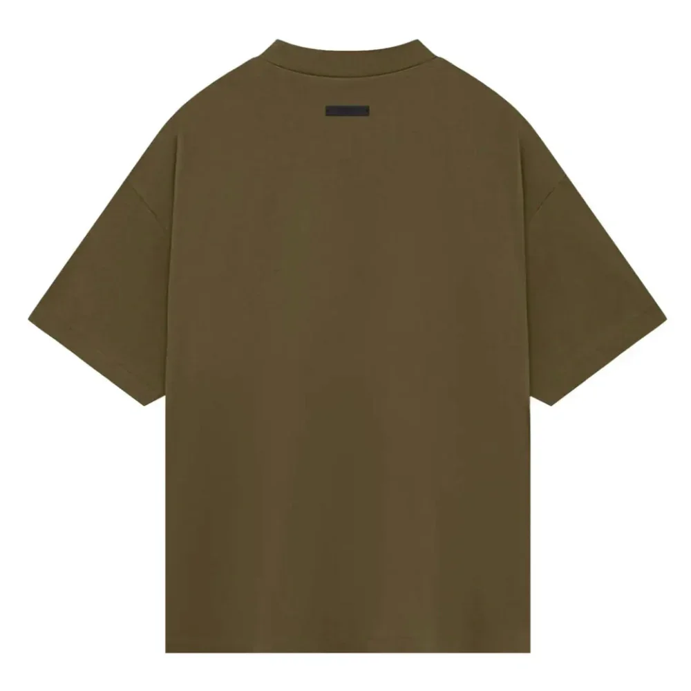 Fear of God Essentials Jersey Crewneck Tee Olive - Image 2
