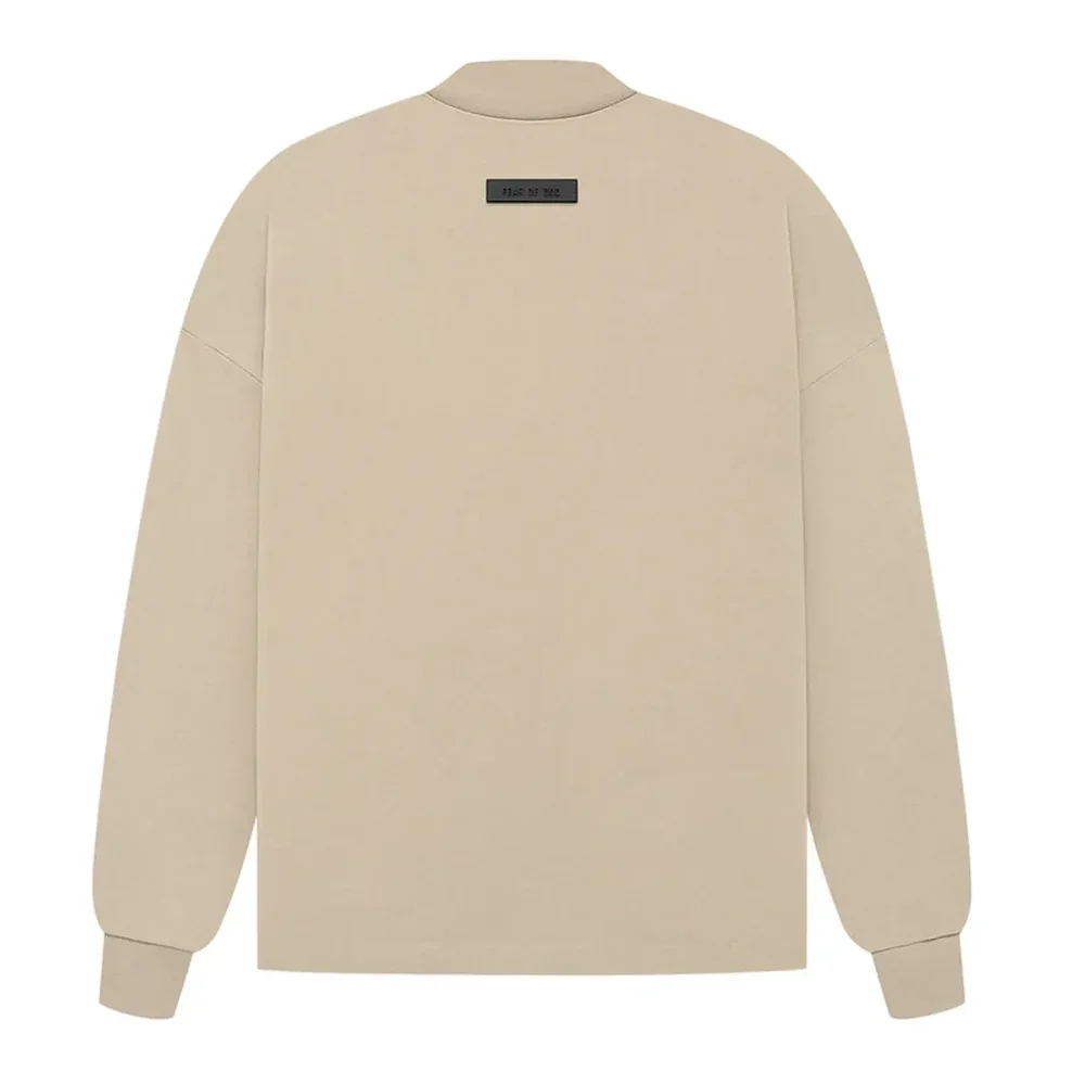 Fear of God Essentials Long-Sleeve Tee Dusty Beige - Image 2