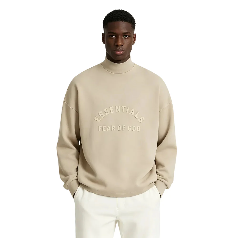 Fear of God Essentials Long-Sleeve Tee Dusty Beige - Image 3