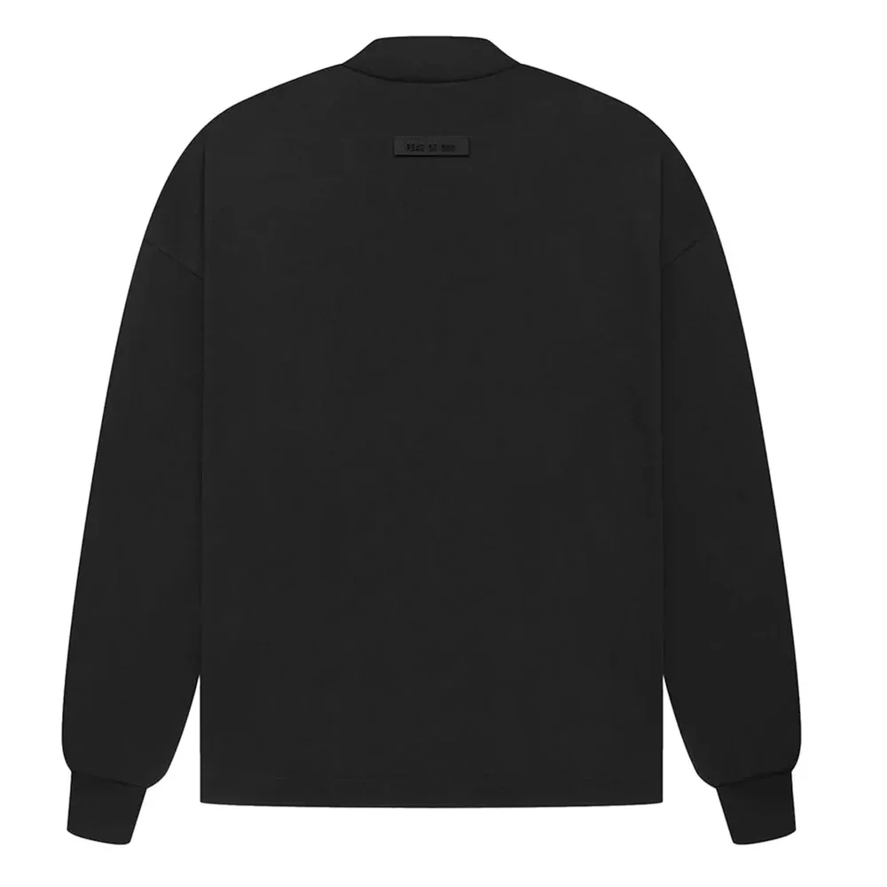 Fear of God Essentials Long Sleeve Tee Jet Black - Image 2