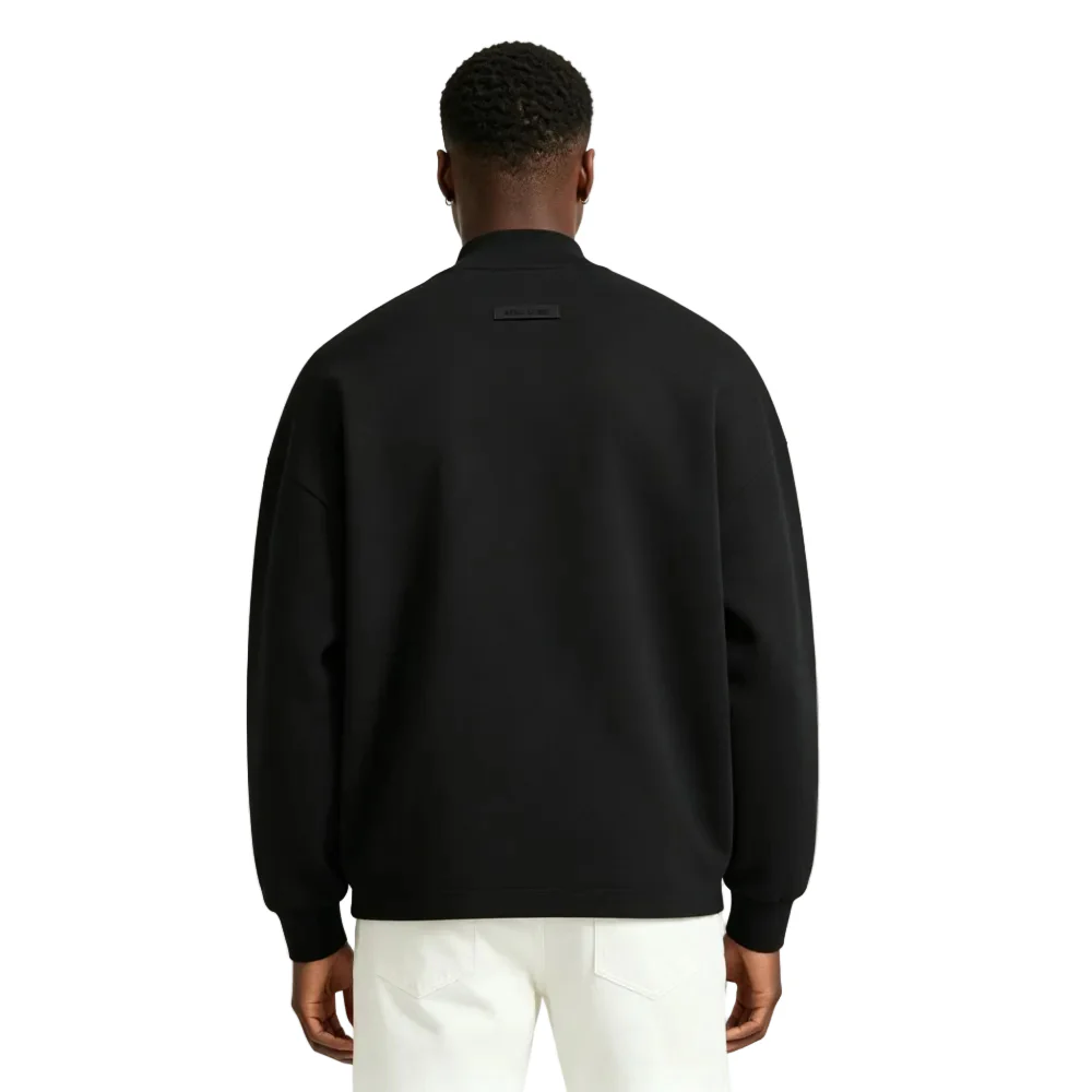 Fear of God Essentials Long Sleeve Tee Jet Black - Image 4